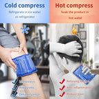 Reusable Gel Ice Pack 2 Piece Set Soft Cold Hot Compress Wraps with Straps