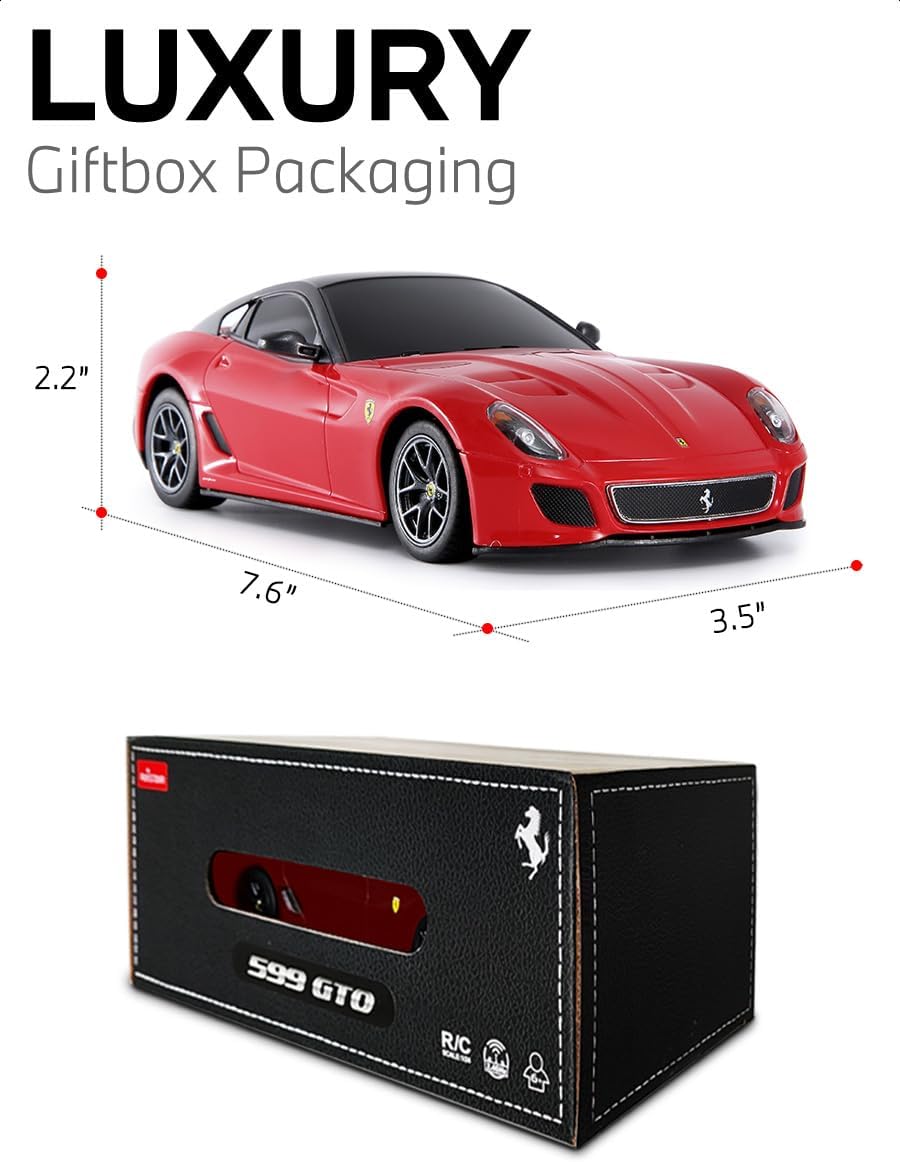 46400 1/24 RC Car Ferrari 599 GTO with 2.4G Remote | Officially Licensed, Ideal Gift, 2.4G Remote, Independent