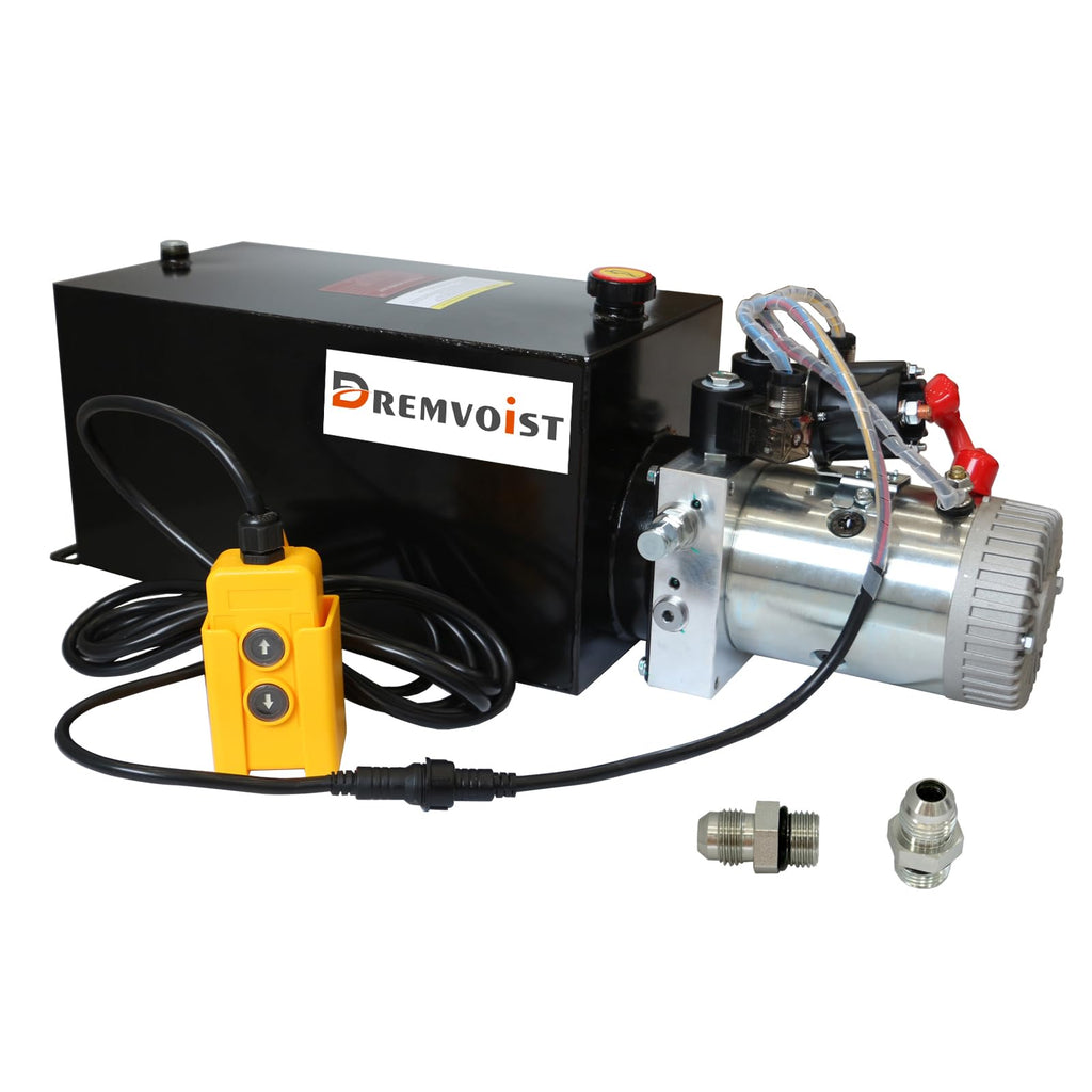 Dremvoist 15 Quart Electric Hydraulic Pump, Hydraulic Power Unit