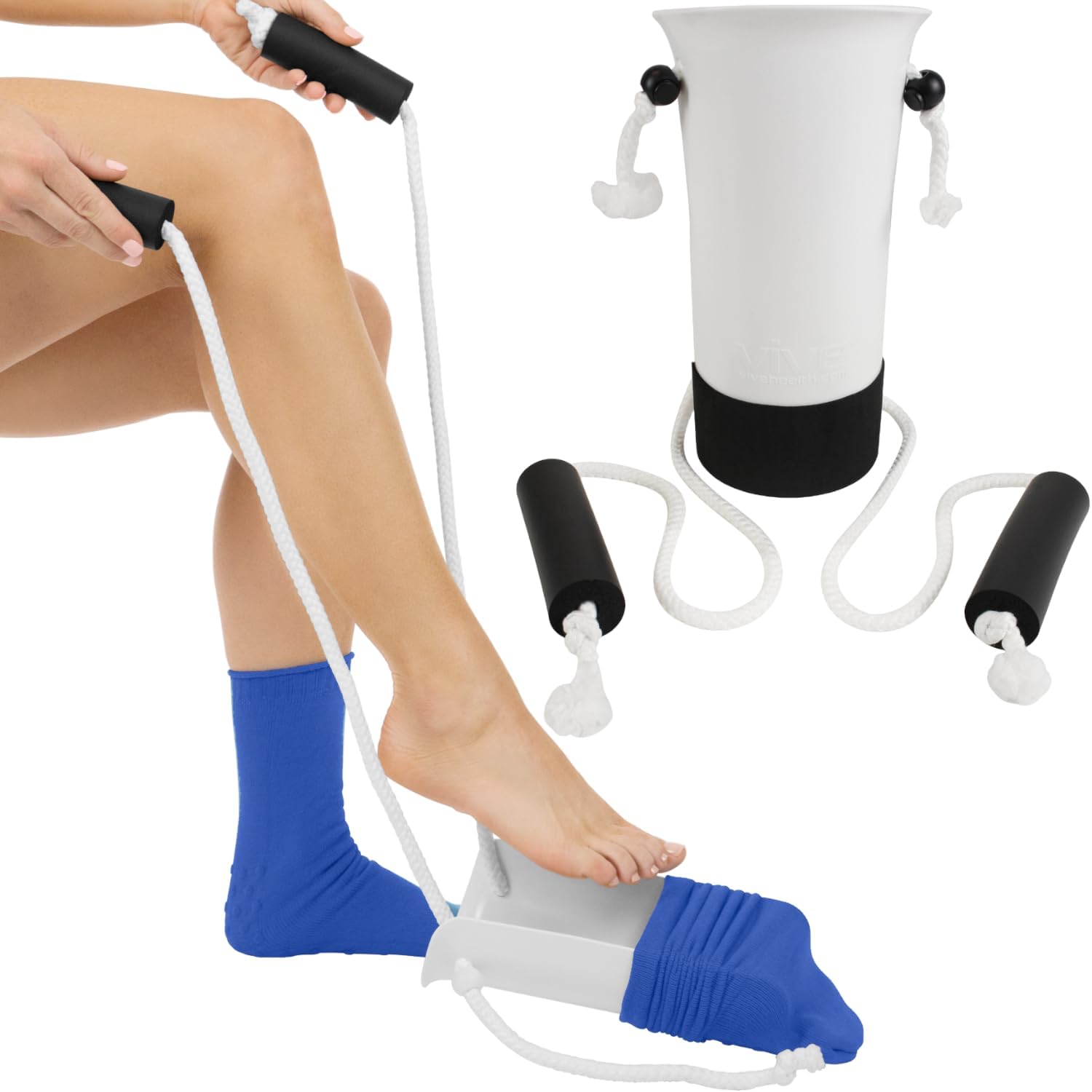 Sock Aid - Easy On & Off Stocking Slider for Seniors & Limited Mobility