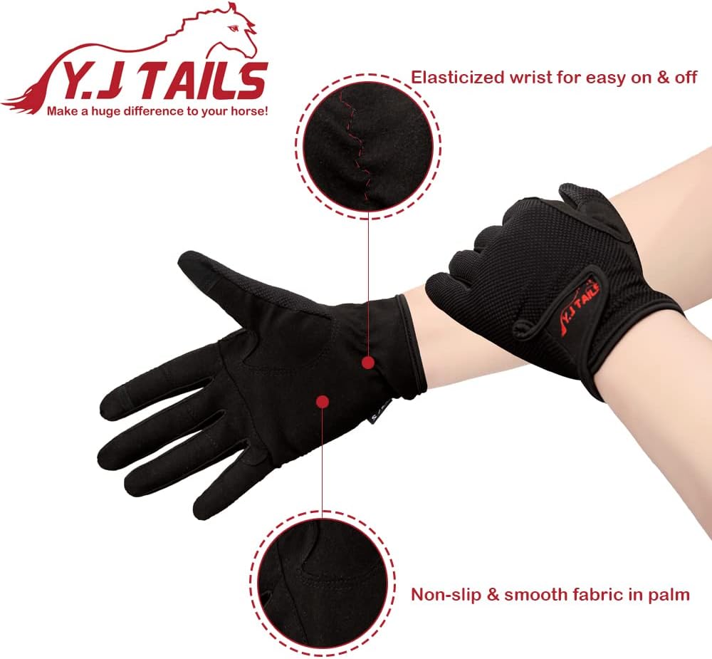 Womens Horse Riding Gloves Equestrian Horseback Gloves Women Ladies Girls for Riding Outdoor Sports