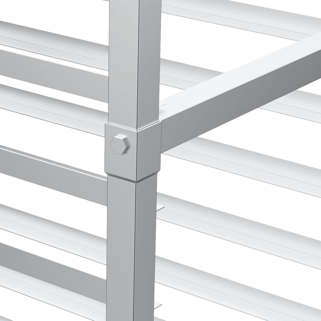 Upgraded 20-Tier Full/Half Sheet Pan Rack, Aluminum Bakery Rack, Speed Rack, Bakers Rack with Lockable Wheels for