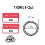 RPS-IND 2PCS AXK0821 Thrust Needle Roller Bearings with Washers