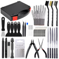 3D Printer Tool Kit 3D Printing Accessories Includes Deburring Tools,Needle Files,Brushes,Tweezer,Gloves,Scraper,Wire