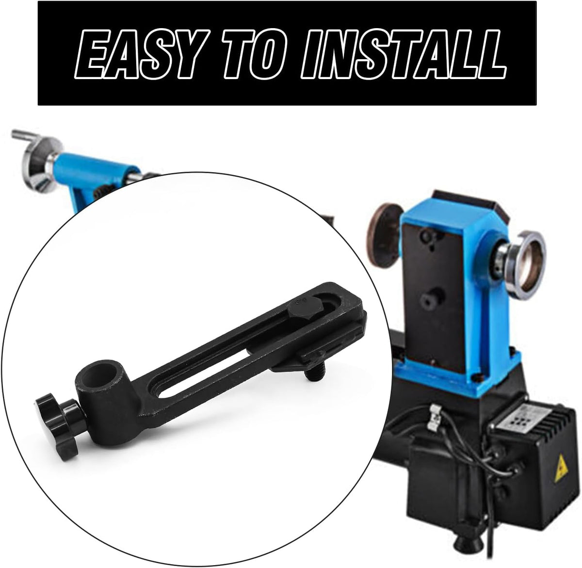 Cast Iron Aperture Woodworking Turning Hole Diameter 25MM Lathe Tool Holder Base DIY Lathe Accessories