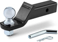 Trailer Hitch Ball Mount with 2" Ball & Pin, Fits 2" Receiver, 2" Drop, 6,000 lbs Capacity