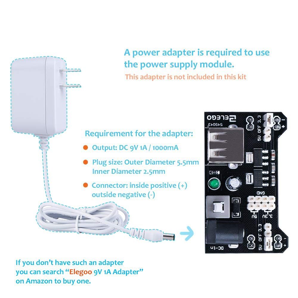 ELEGOO Electronic Fun Kit Bundle with Breadboard, 235 Items for Arduino | Basic Starter Kit for Beginners, Compatible