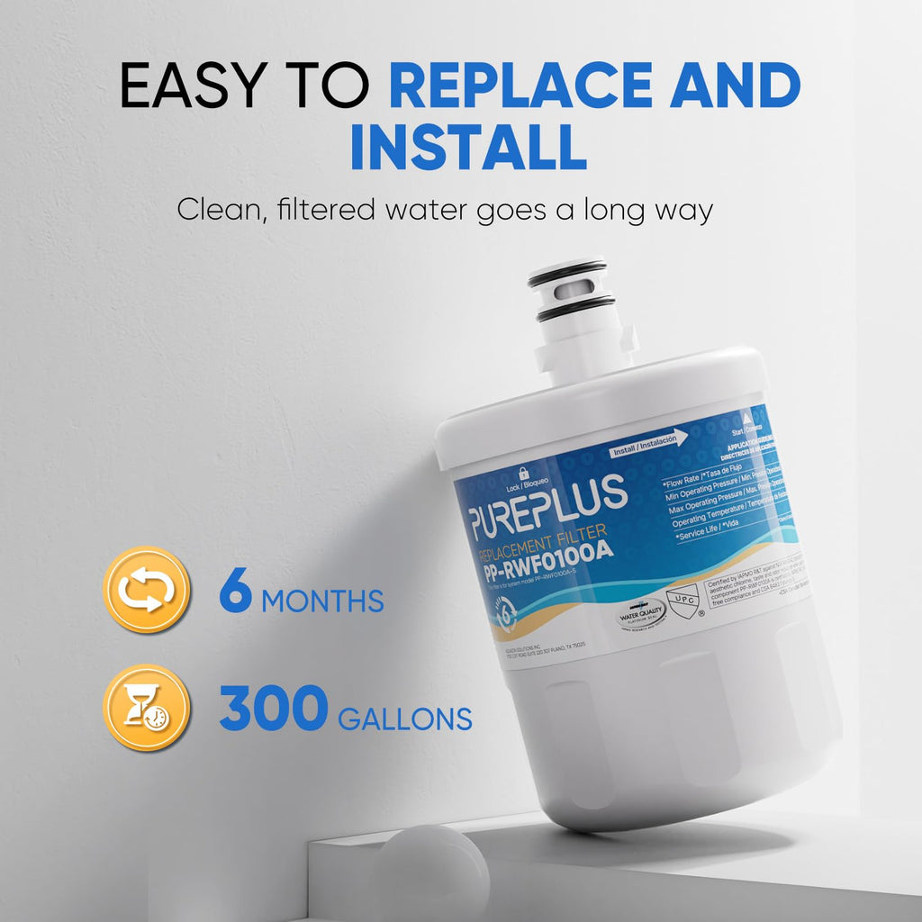 RWF0100A Water Filter Replacement for LG LT500P 4 Pack