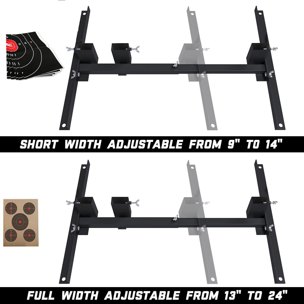 Adjustable Shooting Target Stand Base for Paper Targets Silhouette, 2 Pack
