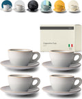 Cappuccino Cups set - 4x 8oz - Thick-walled stoneware cappuccino cup