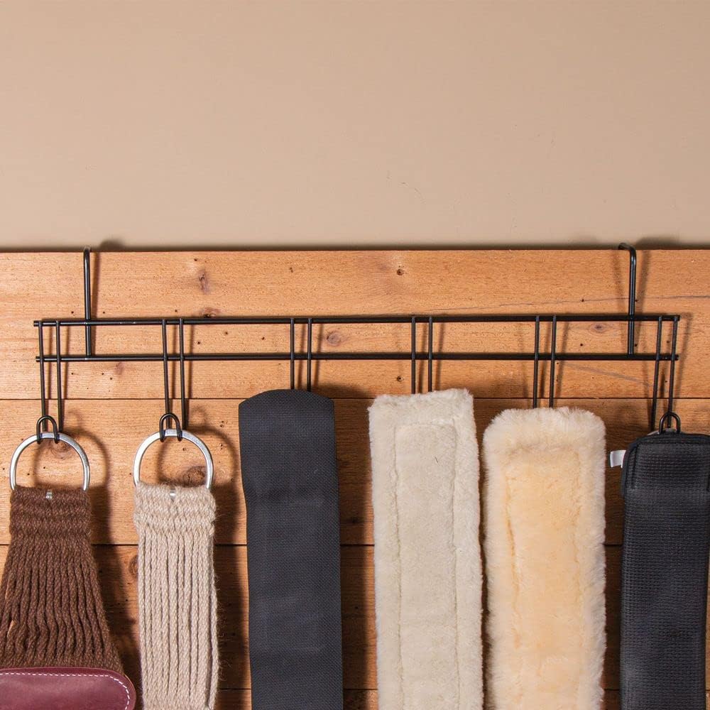 6 Hook Tack Rack with Hangers | Color Black | Lightweight Yet Durable | 6-Hook Design | Portable & Convenient |