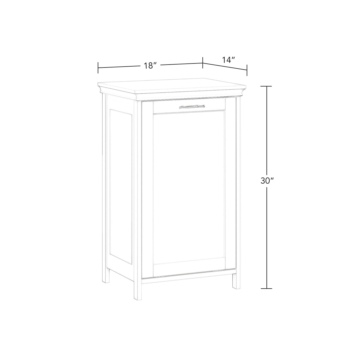 Somerset Tilt-Out Laundry Hamper, White