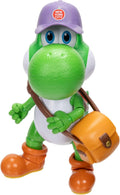 The Super Mario Galaxy Movie 5” Action Figures Series 1 – Yoshi Figure with Hat, Sunglasses, and Satchel Accessories