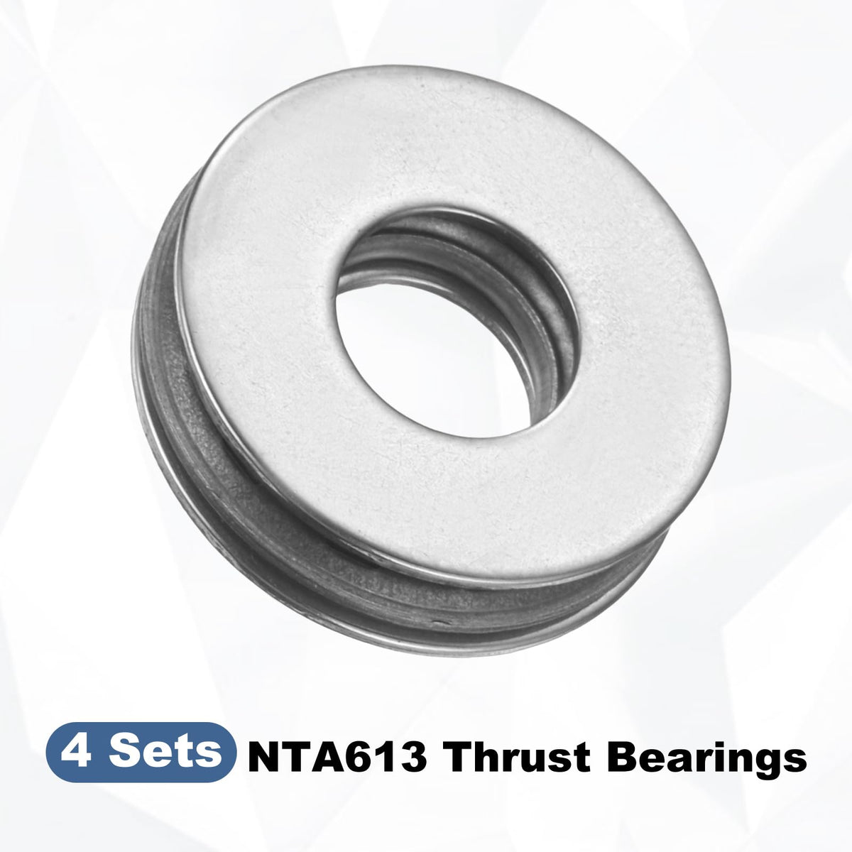 uxcell 4 Sets NTA613 Thrust Needle Roller Bearings with Washers, ID 3/8"