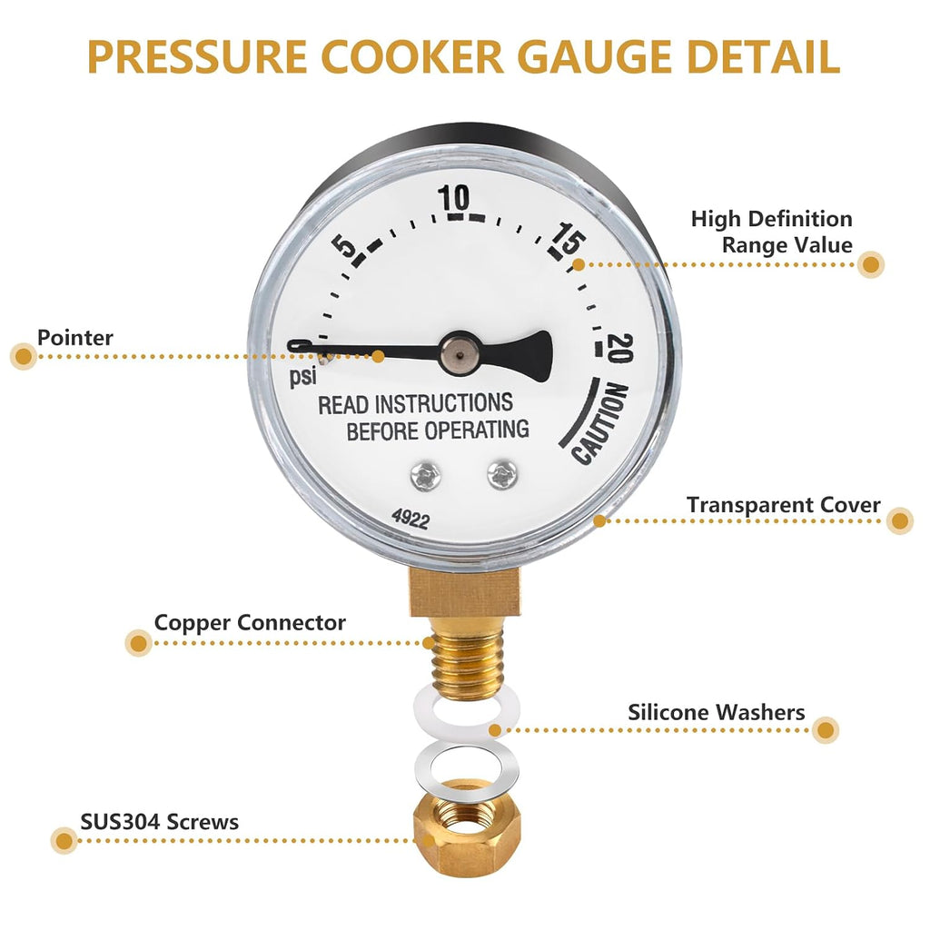 85772 Pressure Cooker Steam Gauge for Presto Pressure Canner 82237 82121