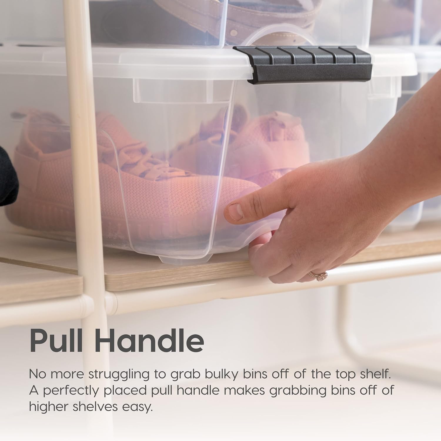 32 Qt Stackable Plastic Storage Bins with Lids, 4 Pack - BPA-Free, Made in USA - See-Through Organizing Solution