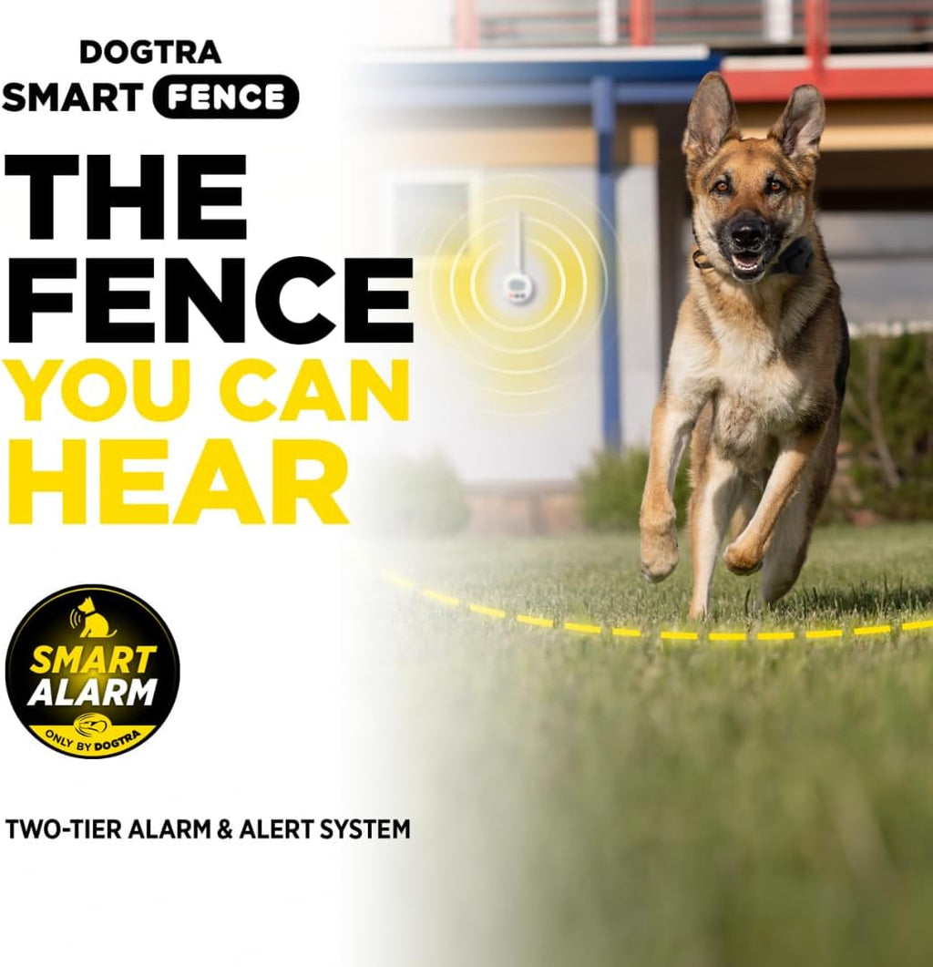 SMART Fence - No Subscription, in-Home Base Alarm & App Alerts, Portable Wireless Electric Invisible Fence for Dogs