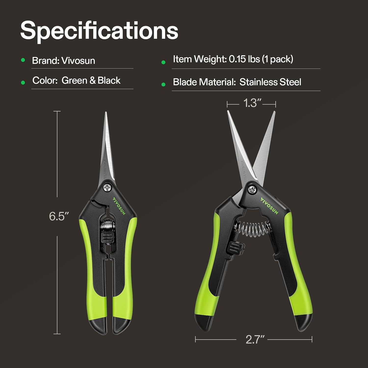 Curved Gardening Scissors 6.5 Inch Hand Pruner Shear and Gardening Scissors 6.5 Inch Hand Pruner Pruning Shear with