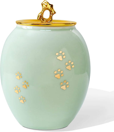 Medium Pet Urns for Dogs Ashes, Ceramics Pet Urn for Cat Ashes