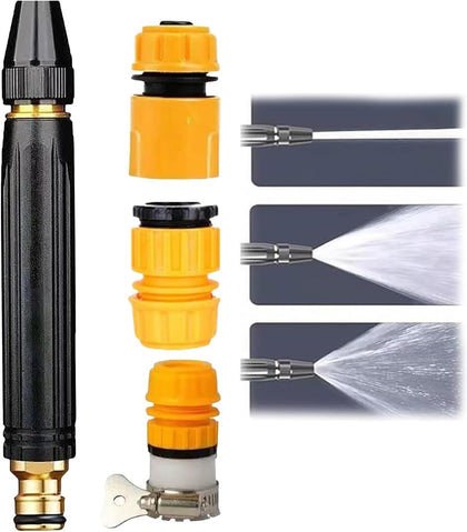 Home High-Pressure Water Gun Nozzle, Adjustable Garden Hose Sprayer with 3 Spray Modes, Leak-Proof Heavy Duty Nozzle