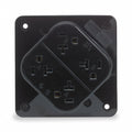 Hubbell Wiring Device-KELLEMS 20A Commercial Environments Receptacle, Black; Tamper Resistant: No