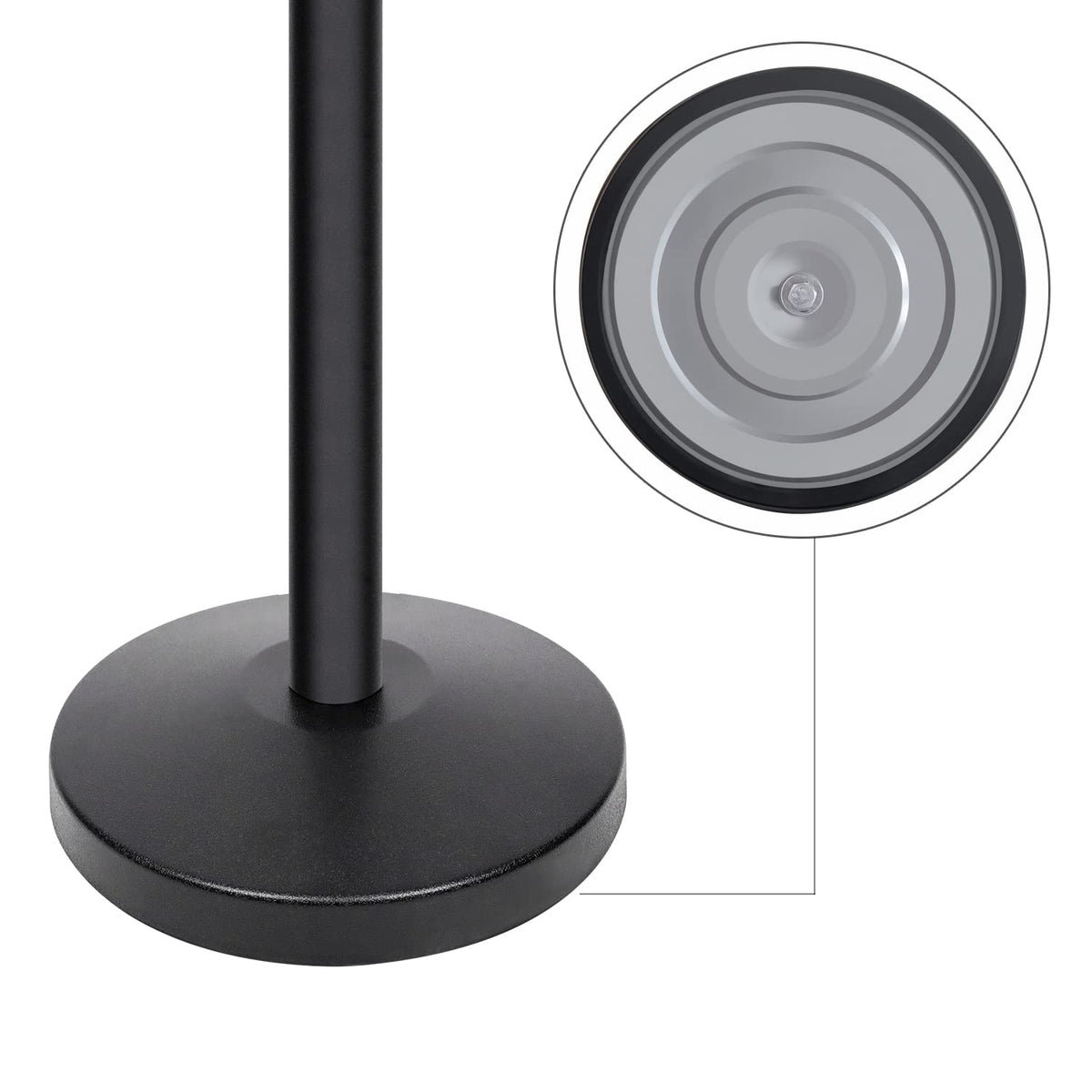 Premium Crowd Control Stanchions with 6.5 ft Retractable Belt, Easy Assembly, Sturdy, Black, Pack of 2