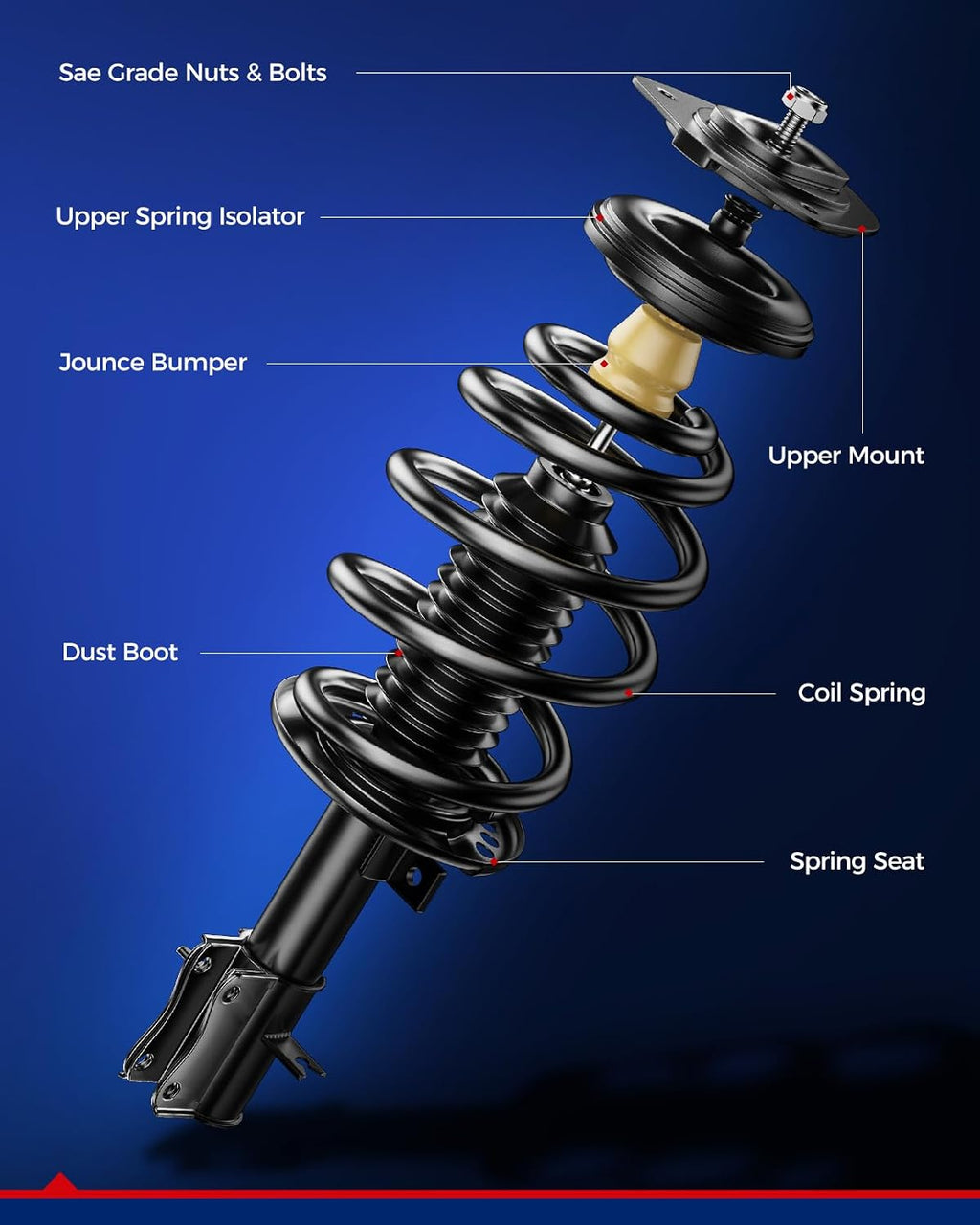 KAX Front Struts Assembly for 2006-2010 Ford Explorer Set of 2