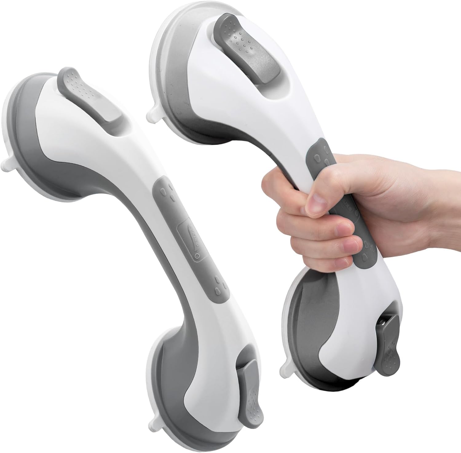 Grab Bars for Bathtubs and Showers 2 Pack Suction Grab Bar, Heavy Duty 12 Inch Shower Handle Removable Bath Handrails