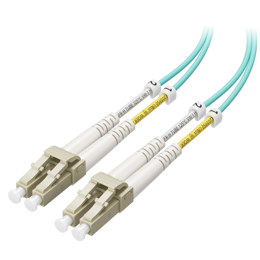 40Gb OM3 LC to LC Plenum Fiber Optic Cable, 164ft / 50m