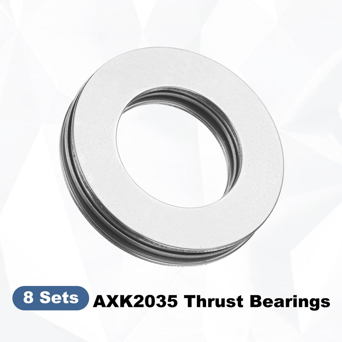 uxcell 8 Sets AXK2035 Thrust Needle Roller Bearings with Washers, ID 20mm