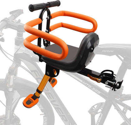Child Bike Seat, Kids Bike Seat with Guardrail, High Seat Cushion Backrest Mountain Bike Child Bike Seat, Bicycle