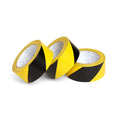 3 Pk Floor Marking Tape, 2" x 108 ft, Black and Yellow | Safety Hazard Stripe Tape
