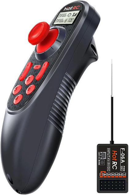 HOTRC DS-600 6CH 2.4GHz RC Transmitter and Receiver Remote Controller with DS 600 PWM 6 Channel Receiver for RC Boat