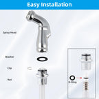Universal Sink Sprayer Attachment for Kitchen Faucet, Chrome