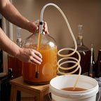 Resin Auto Siphon Tube, Transparent Beer and Wine Transfer Pump Racking Cane with Tubing Liquid Transfer Tool for