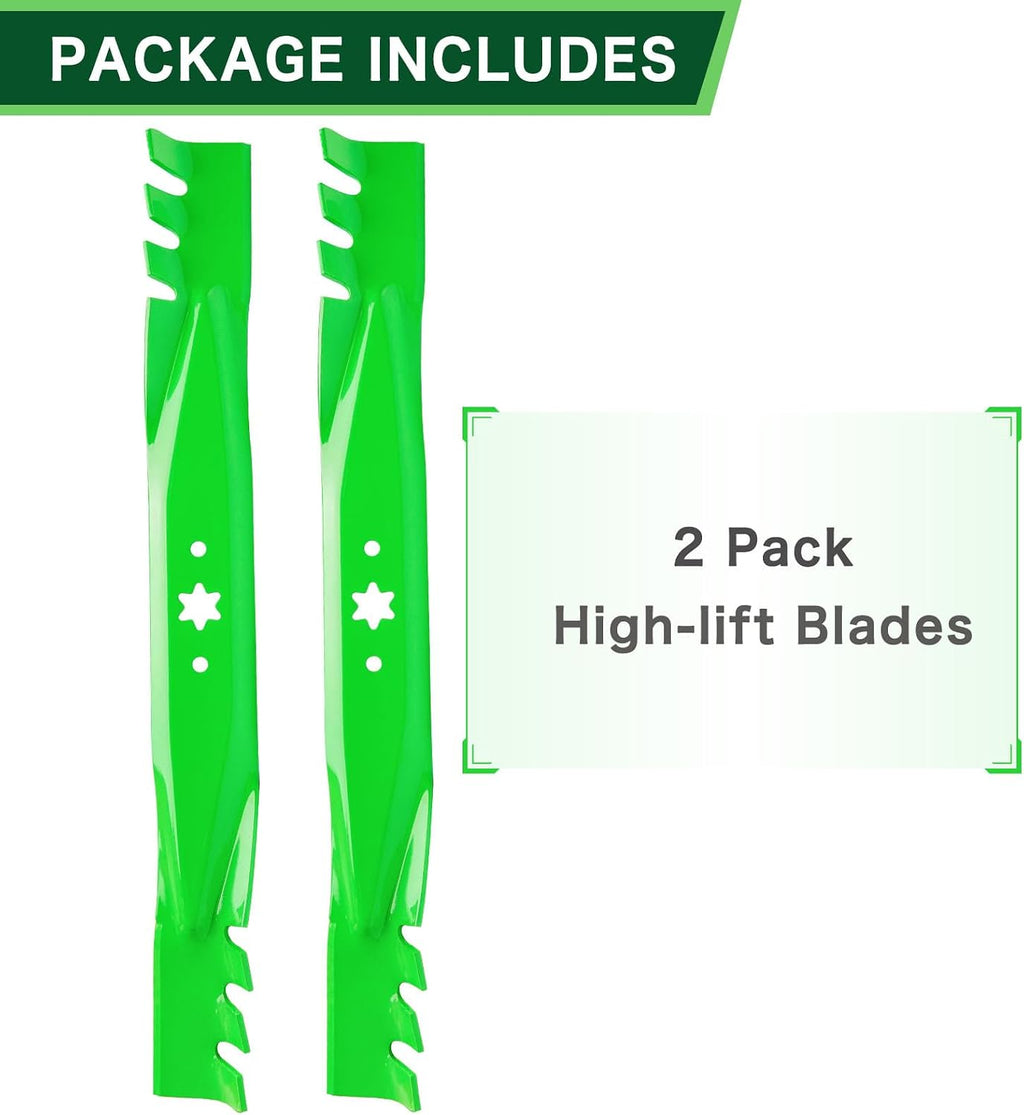 42 Inch Mulching Blades Fits Cub Cadet RZT-L42 ZT1-42 XT1-42 RZT ZT1 XT1 Troy Bilt TB42 Pony Bronco Lawn Mower 6 Star