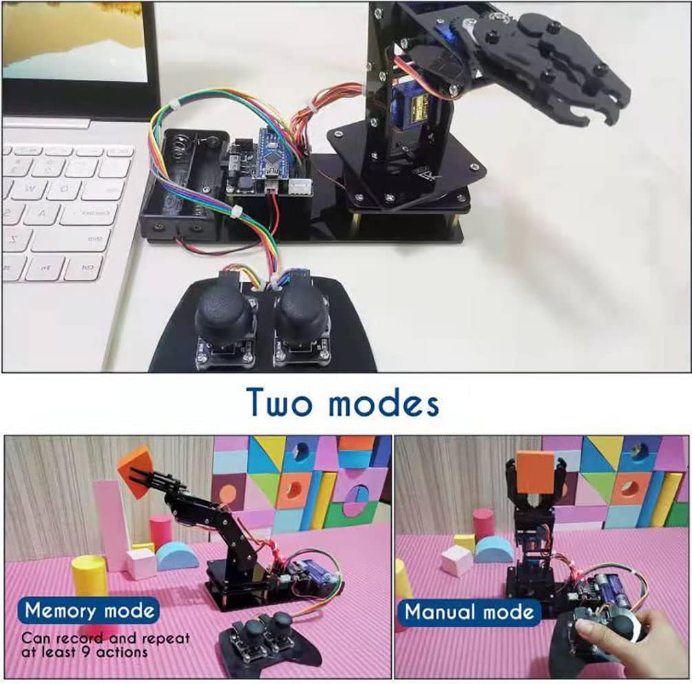 Robot Arm for Arduino, Smart Robot Building Kit That can Memorize and Repeat Movements for Beginners/Teens/Adults to