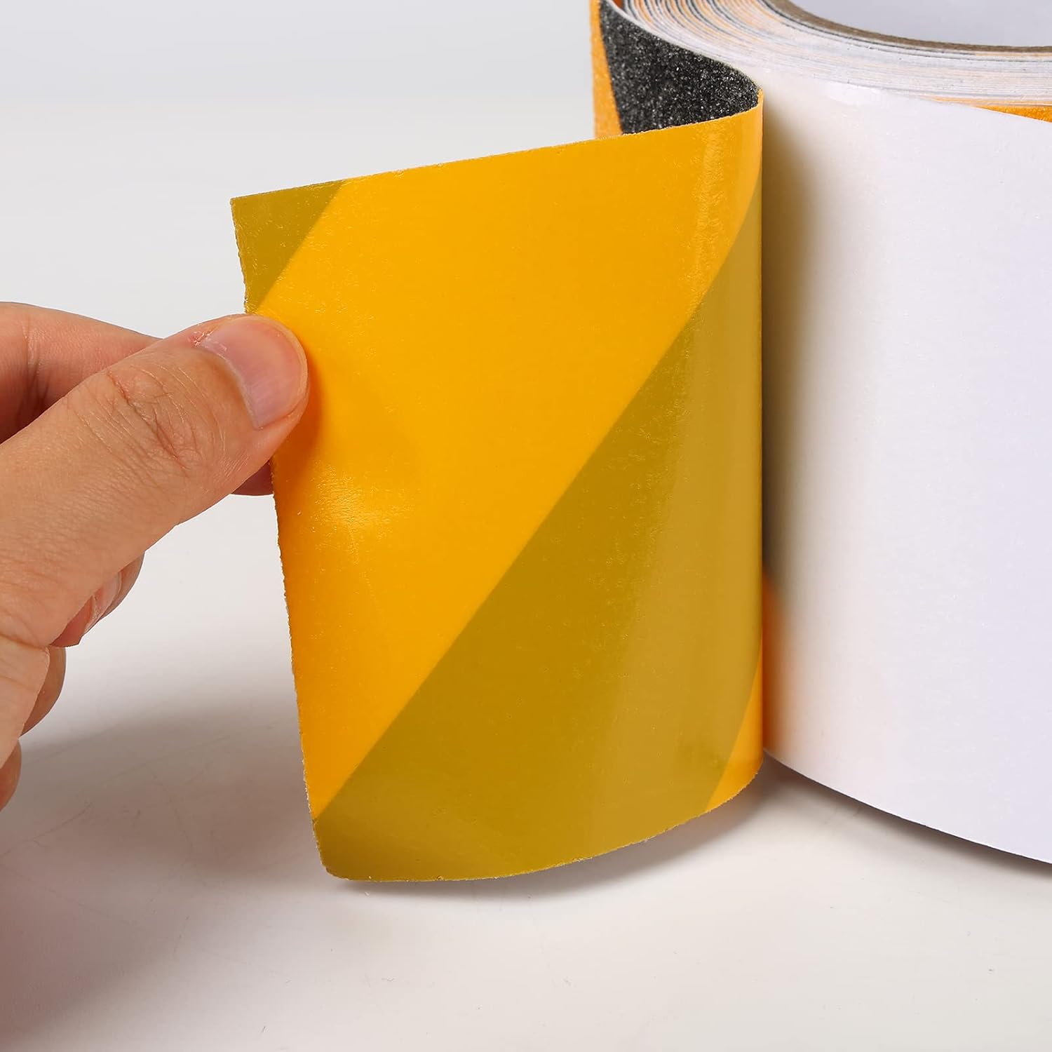 2" x 32" Anti Slip Tape Black Yellow – Non-Slip Traction for Steps, Ladders & Shop Floors, All-Weather Waterproof