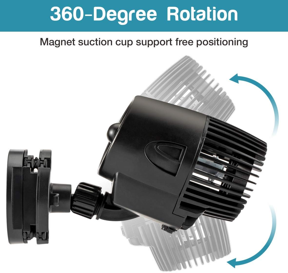 Wave Maker Pump, 2100GPH Aquarium Circulation Pump | 360 Degree Rotatable Submersible Powerhead Pump with Magnet