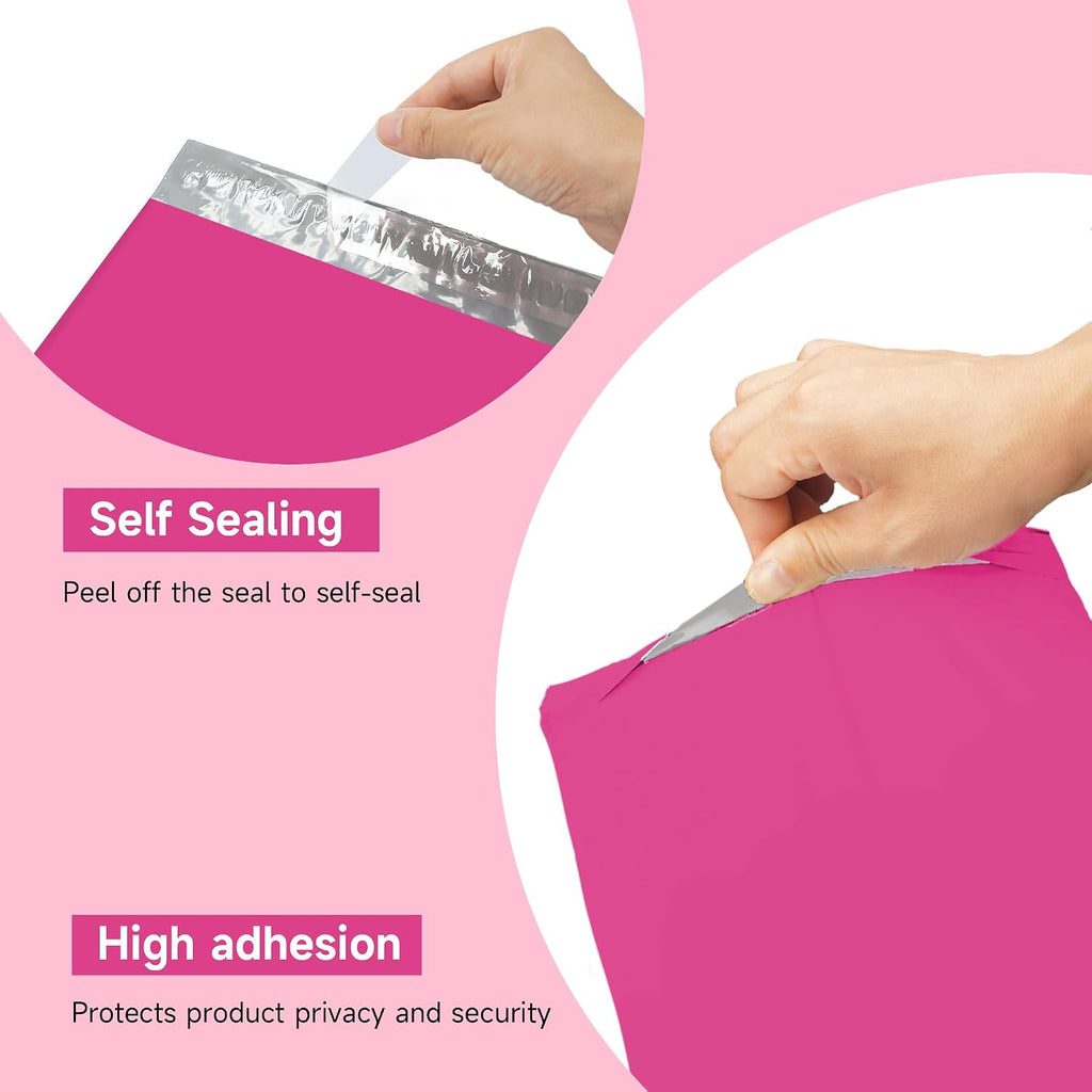 Pink Poly Mailers 24x24 in, Large Shipping Bags, 100 Pcs