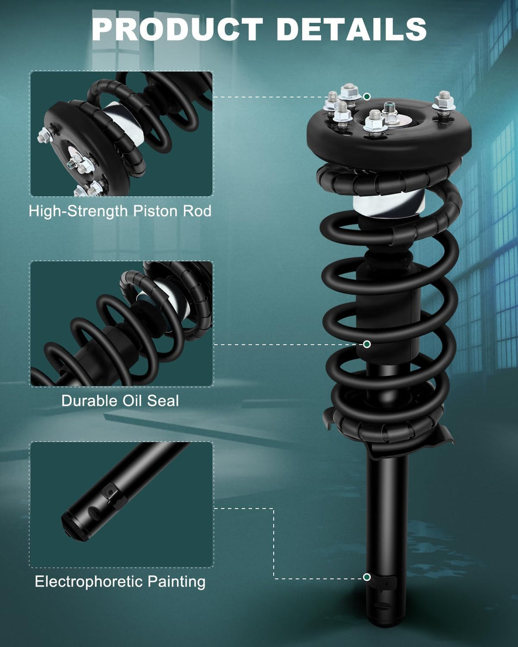 AUTOMUTO Front Complete Struts Spring Assembly for Honda for Accord 1998-02