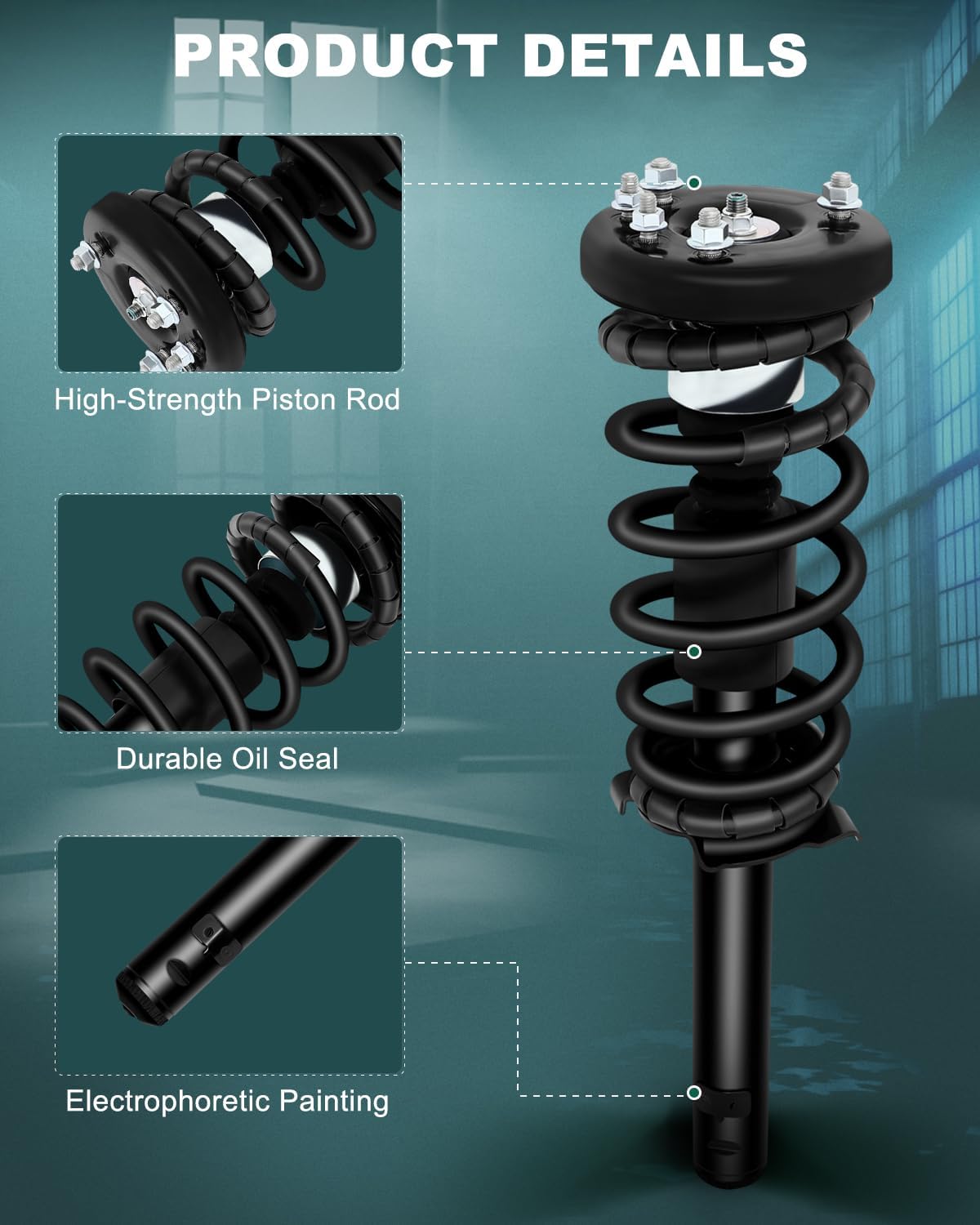 AUTOMUTO Front Complete Struts Spring Assembly for Honda for Accord 1998-02