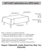 Navy Blue Sequin Tablecloth 60x102-Inch Rectangle Tablecloth Shimmer Birthday Tablecloth Overlay Glitter Tabblecloth