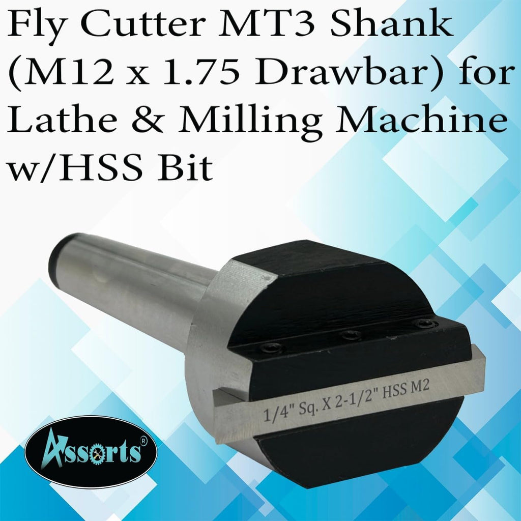 Fly Cutter with MT3 Shank & HSS Tool Bit