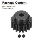 DTGN Spur Gear 1.5Mod 18 Teeth 12mm Thickness 6mm Bore 2Pcs