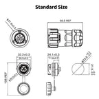 CNLINKO YM-20 3-Pin IP68 Waterproof Circular Connector PBT Plastic Shell