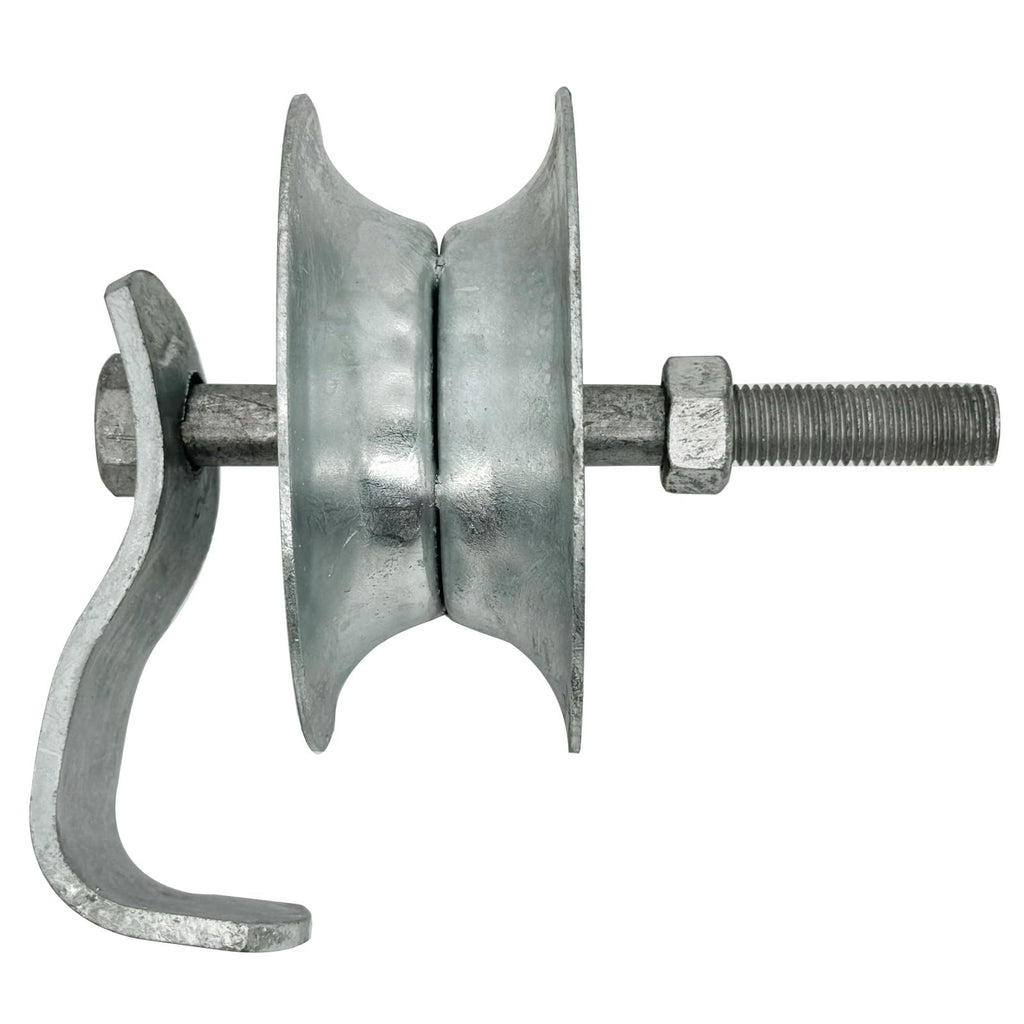 Sliding Gate Rollers 5" Steel Pipe Track Roller Galvanized for 1 5/8" Pipe Track (Pack of 2)