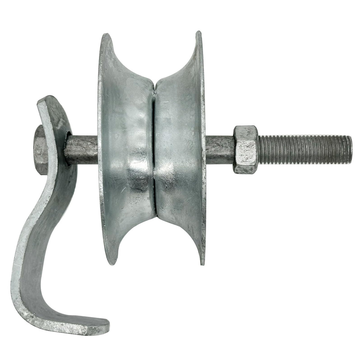 Sliding Gate Rollers 5" Steel Pipe Track Roller Galvanized for 1 5/8" Pipe Track (Pack of 2)
