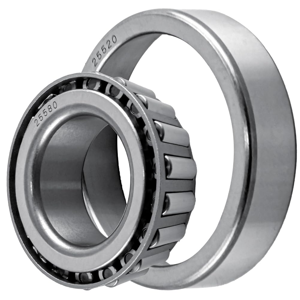 4 Sets 25580 15123 Trailer Axle Hub Bearings Kits for 5200-6000 lbs Axle, Trailer Axle Bearing Kit with 2.44” Dust