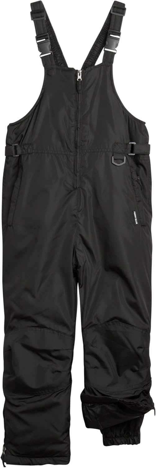 Kids Insulated Waterproof Snow Bib with Zip Cuff (5-18) | Warm Winter Ski Pants, Secure Fit Overalls for Girls and